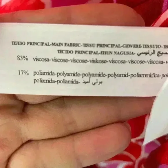 NWT PUNTO ROMA women’s beach cover up Size 6 red pink white shoulder bead detail - Picture 10 of 11